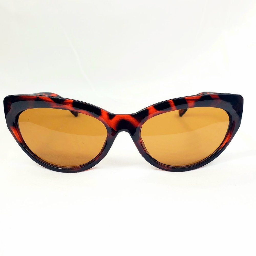Retro Chic Tortoise Cat Eye Full Rim Brown UV Protected Lens Sunglasses ES1364